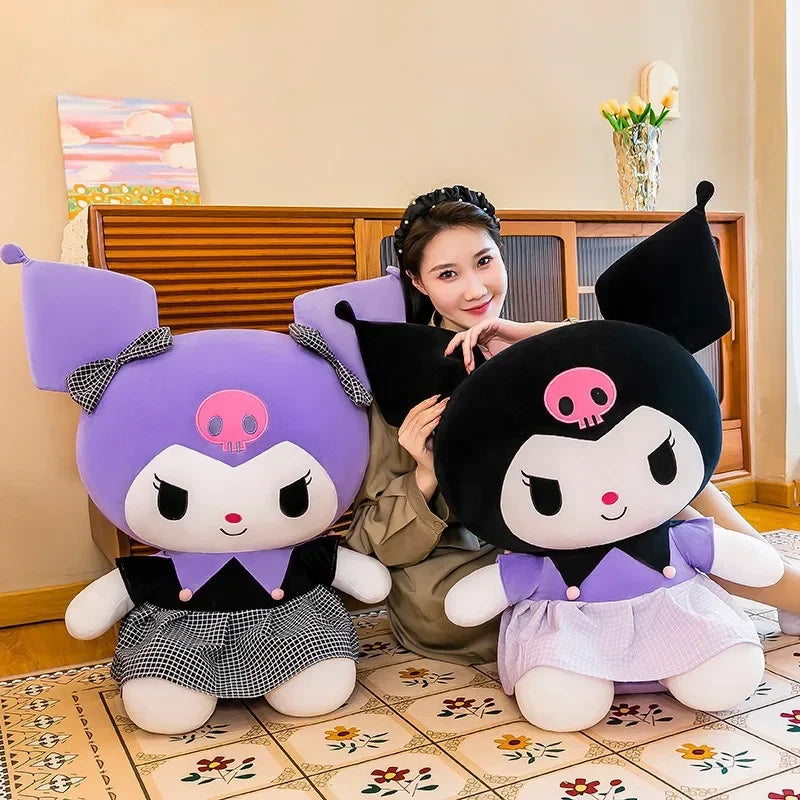 Sanrio Asli Anime Boneka Kuromi Doll Toy Mainan Mewah 25/38Cm PlusH Doll Lembut Menenangkan Gadis Boneka Mainan Hadiah Anak-anak