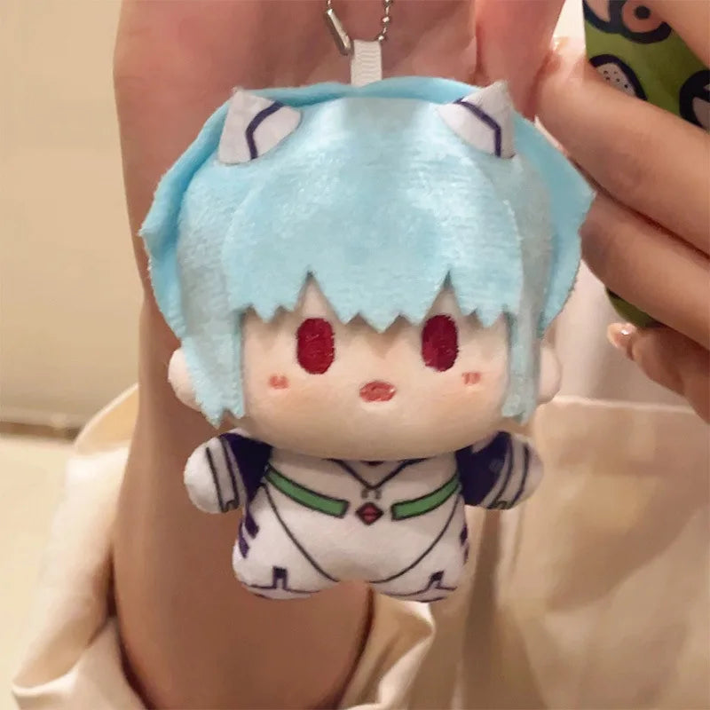 10cm Neon Genesis EVA Anime Cartoon Asuka Ayanami Rei Cute Plush Toy Creative Kawaii Pendant Bag Accessories Birthday Gift