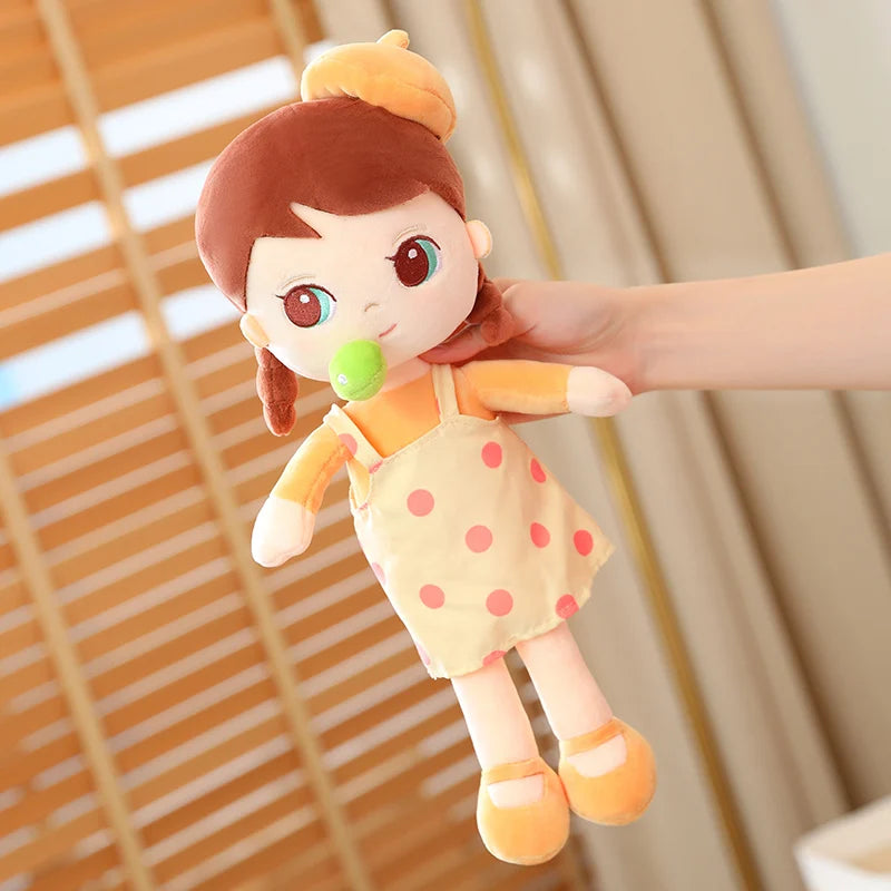 35-45cm Cuddly Plush Girls Doll with Princess Dress Children Baby Appease Toys Stuffed Soft Cartoon Plush Toys for Kids Gift