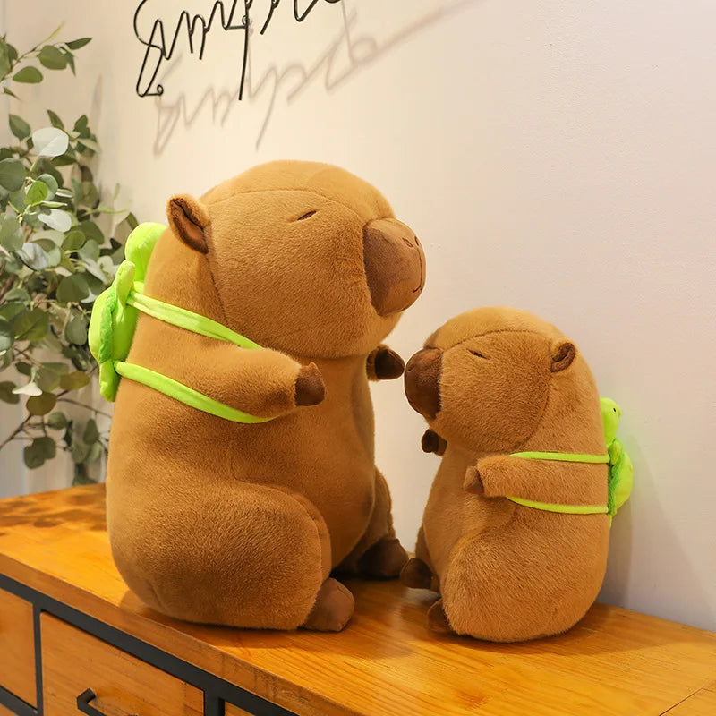 Super Cute Capybara With Turtle Backpack Capibara Plush Doll Giant Kawaii Stuffed Animal Doll Children Kids Birthday Gift Toys