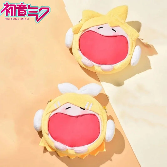 Hatsunemiku Kagamine Rin Kagamine Len Plush Shoulder Bag Painful Packet Bemoe Original Kawaii Cosplay Plush Backpack Girls Gifts