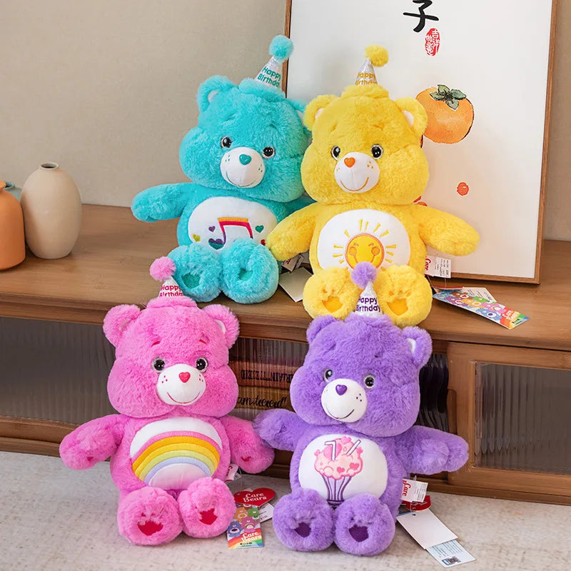 MINISO BDAY Care Bears Plush Toys Teddy Bear Stuffed Doll Lovely Anime Rainbow Bears Peluche Toy Kawaii Room Decor Gift For Kid