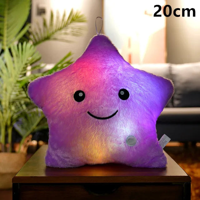 1pc 40CM Luminous Star Pillow Led Light Pillow Plush Pillow Hot Sale Toys Colorful Stars Kids Toys Birthday Gifts For Kids