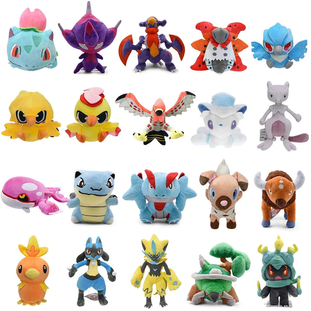 Pokemon Plush Toys Doll Ivysaur Poipole Volcarona Articuno Moltres Talonflame Torchic Lucario Zeraora Stuffed Dolls 20 Styles