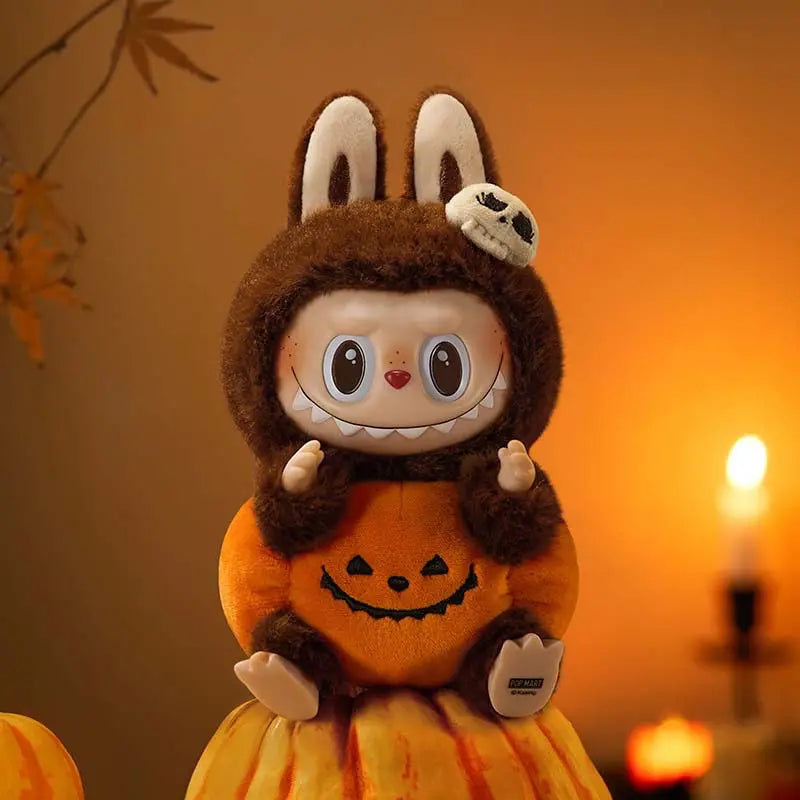 Labubu Bubble Mart Halloween Vinyl Doll Pumpkin Doll Carnival Doll Pendant Birthday Gift Anime Accessories Imitation Version