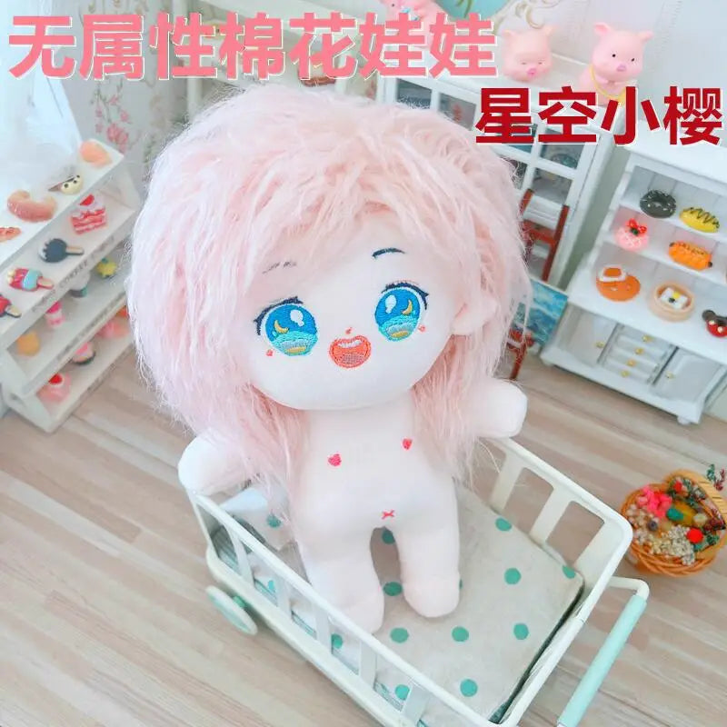 20cm IDol Doll Skeleton No attributes Star Plush Cotton Dolls Cute long Fried Hair Curly Hair Toys Fans Collection Children Gift