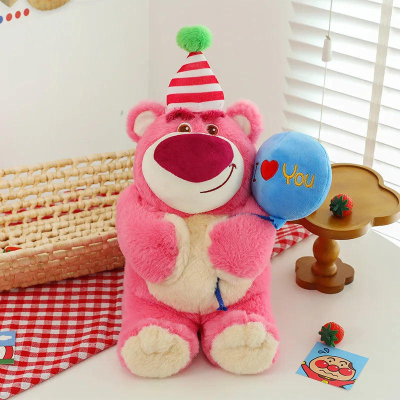 35/45cm New Balloon Strawberry Bear Doll Plush Toy Cute Doll Birthday Valentine's Day Pillow Gift