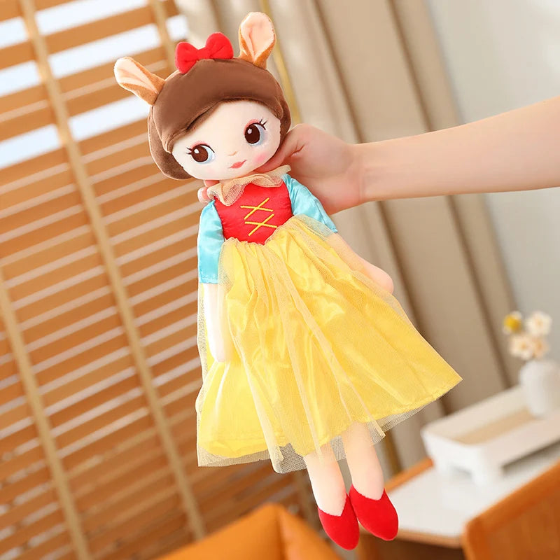 35-45cm Cuddly Plush Girls Doll with Princess Dress Children Baby Appease Toys Stuffed Soft Cartoon Plush Toys for Kids Gift