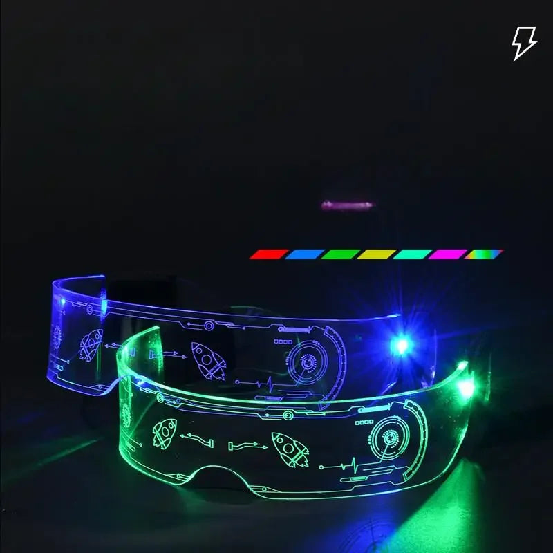 LED Luminous Glasses Sparkling Glasses Party for Labubu Doll Toy Decoration (no doll)