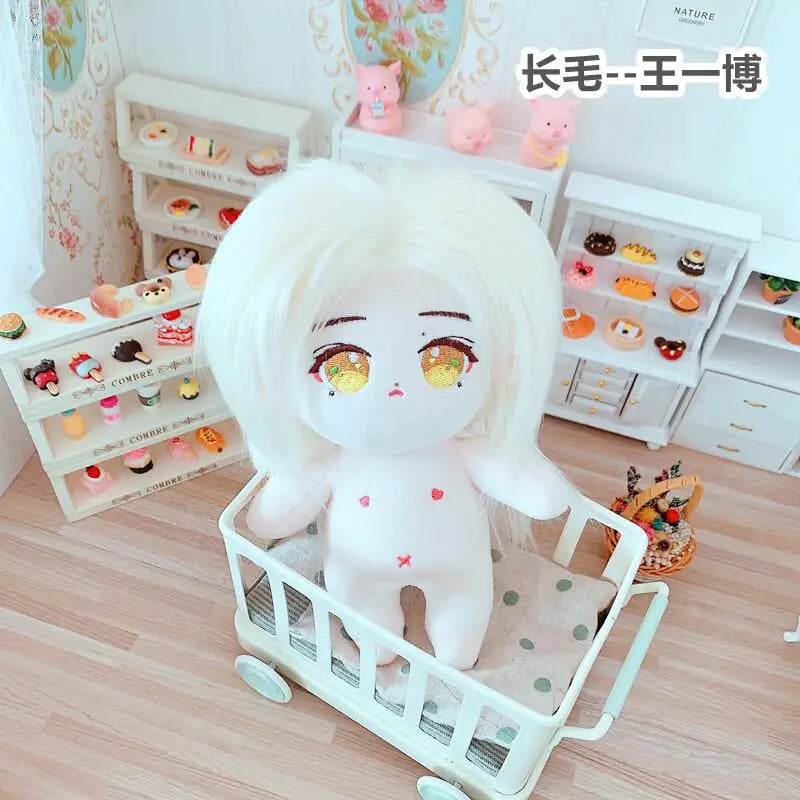 20cm IDol Doll Skeleton No attributes Star Plush Cotton Dolls Cute long Fried Hair Curly Hair Toys Fans Collection Children Gift