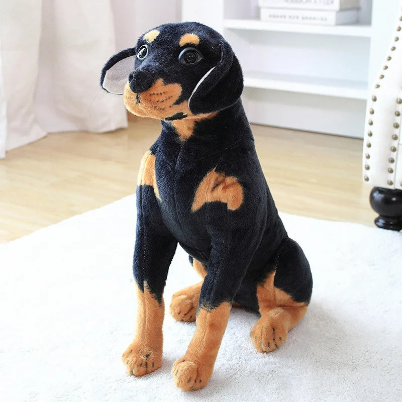 Simulation Dog Spotted Shepherd Miguel Rottweiler Doll Plush Stuffed Animal Toys Home Decor Simulation Dog Plushie Kids Gift