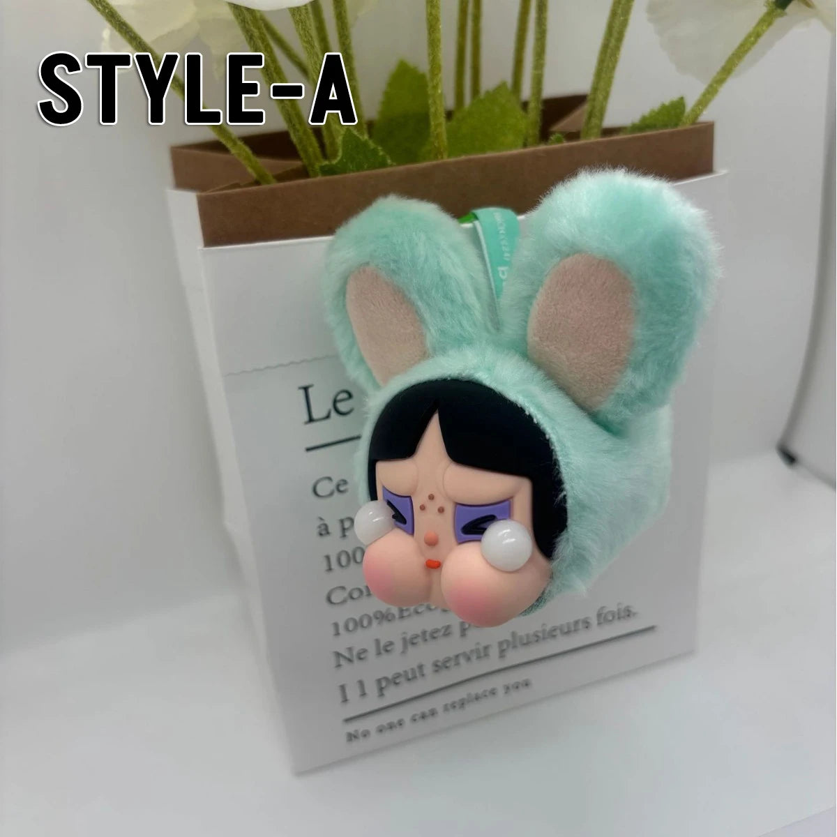 Crybaby Powerpuff Girls Series Vinyl Face Plush Toy Pendant Cartoon Decoration Stuffed Dolls Keychain Trendy Toy Kids Gift