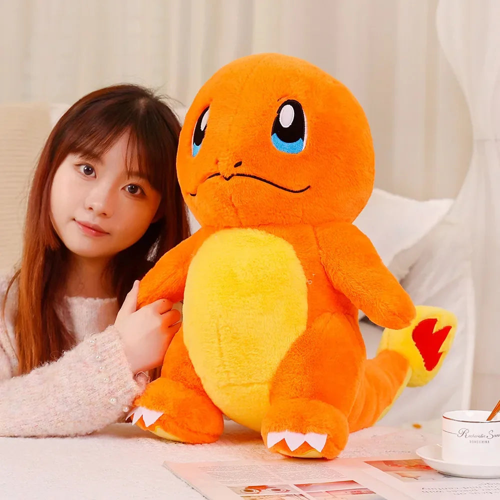 Anime Pokémon Charmander Plush Doll Toy Cartoon Pokémon Gini Turtle Pet Elves Small Fire Dragon Doll Charmander Plush Toys Dolls