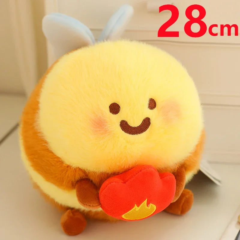 20/28CM Cute Zipper Bee Doll Stuffed Plush Animal Kids Toys Cartoon Pillow Creative Lovely Girls Doll Birthday Gifts Home Decor