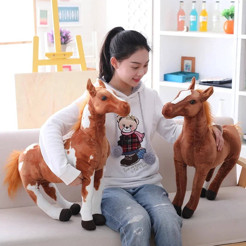 Cute Creative Cartoon Simulation Horse Plush Toy Doll Home Decoration Ornaments Children Kawaii Toy Girlfriend Birthday Gift