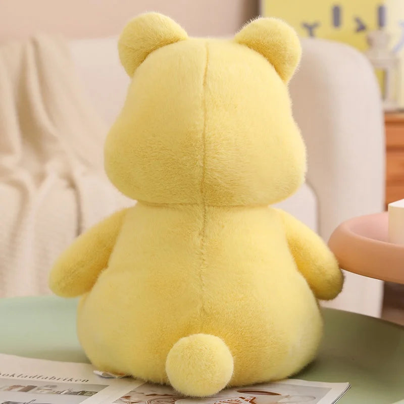 Cute Cartoon Cheese Bear Plush Toy Sitting Giant Bear Doll Girl Kawaii Room Decoration Gift For Children High Quality