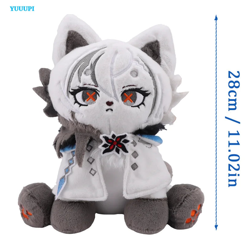 Genshin Impact Plush Kazuha Arlecchino Furina Meow Plush Genshin Impact Plushie Kawaii Stuffed Anime Cat Halloween Birthday Gift