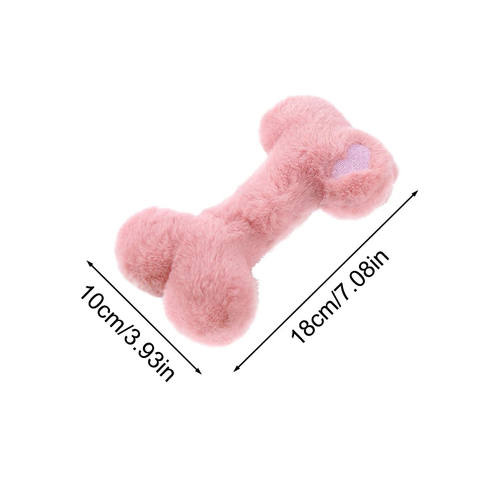 1PC Pet Supplies Plush Bone Modeling Containing Bb Called Sound Bite Dog Interactive Toy Wear-Resistant