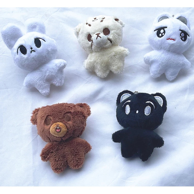 Kpop Cartoon Cheetah Lee Doyoung Mark Same Plush Keyrings Q Styles Mini Gomdo Lee Taeyong Keychains Key Rings Bag Pendants