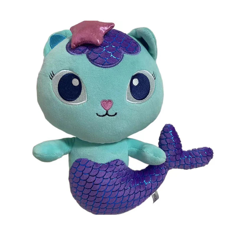 Gabby Dollhouse Plush Toys Kawaii Mercat Cute Stuffed Animals Mermaid Cat Doll House Plushie Dolls Kids Birthday Christmas Gifts