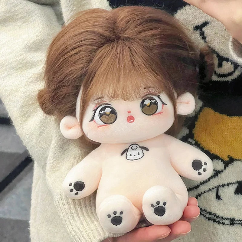 20cm Kawaii Plush Cotton Doll Idol Stuffed Super Star Figure Dolls No Attribute Fat Body Crying Doll Can Change Clothes Gift