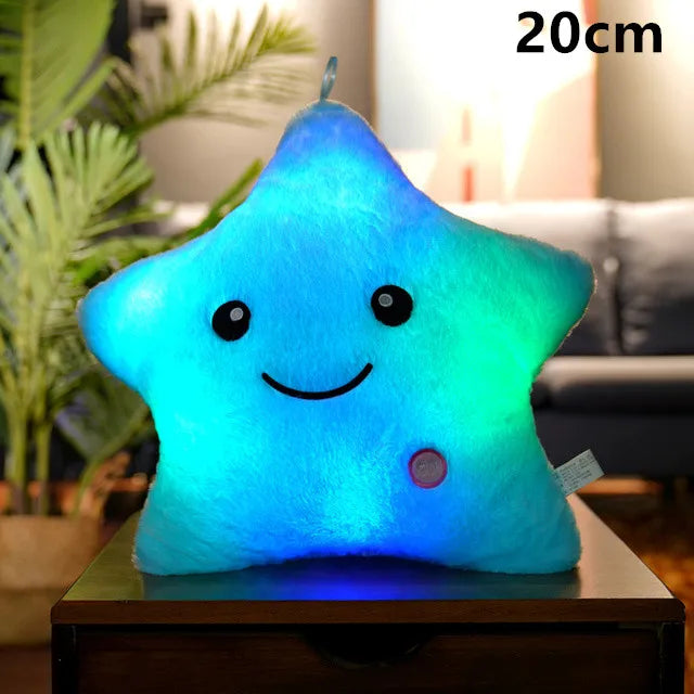 1pc 40CM Luminous Star Pillow Led Light Pillow Plush Pillow Hot Sale Toys Colorful Stars Kids Toys Birthday Gifts For Kids