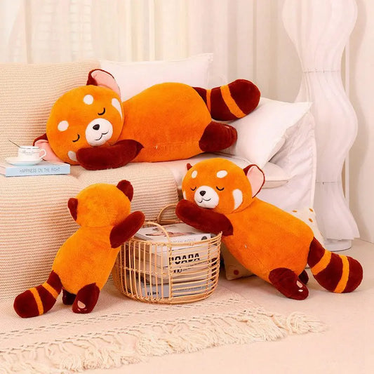 35cm-90cm Super Kawaii Stuffed Animals Plushie Plush Sleeping Lazy Raccoon Hug Throw Pillow Cushion Birthday Gift Boy