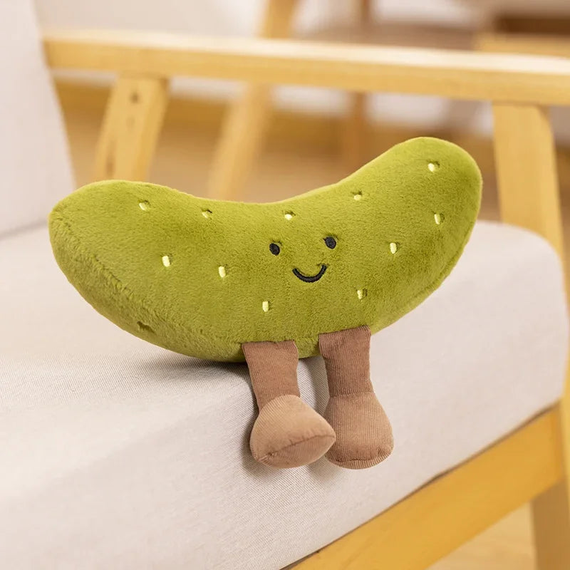 10/26cm Kawaii Potato Plush Toy Cute Sour Cucumber Dolls Plushie Stuffed Vegetable Toys Kids Baby Birthday Gift Valentine Easter