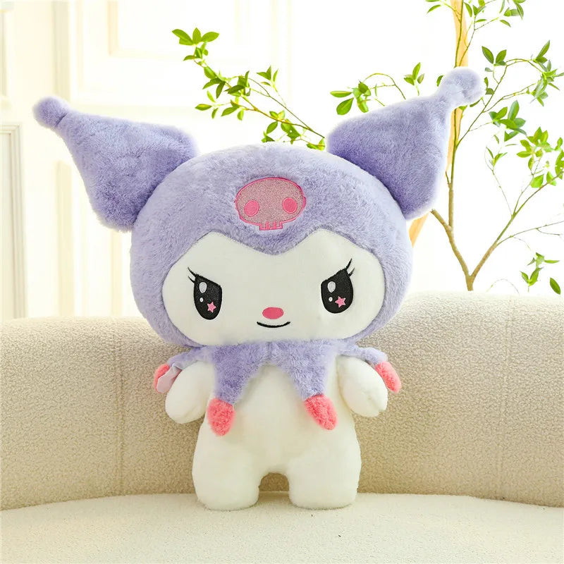 25/55cm Sanrio Kuromi My Melody Cute Series Kawaii Plush Animal Doll Cartoon Cute Plush Pillow Toy Birthday Gift Pillow