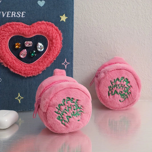 New Cute Earphone Small Thing Plush Coin Purse Key Jewelry Mini Storage Bag Women Girls Pouch Kawaii Travel Bag Decorations