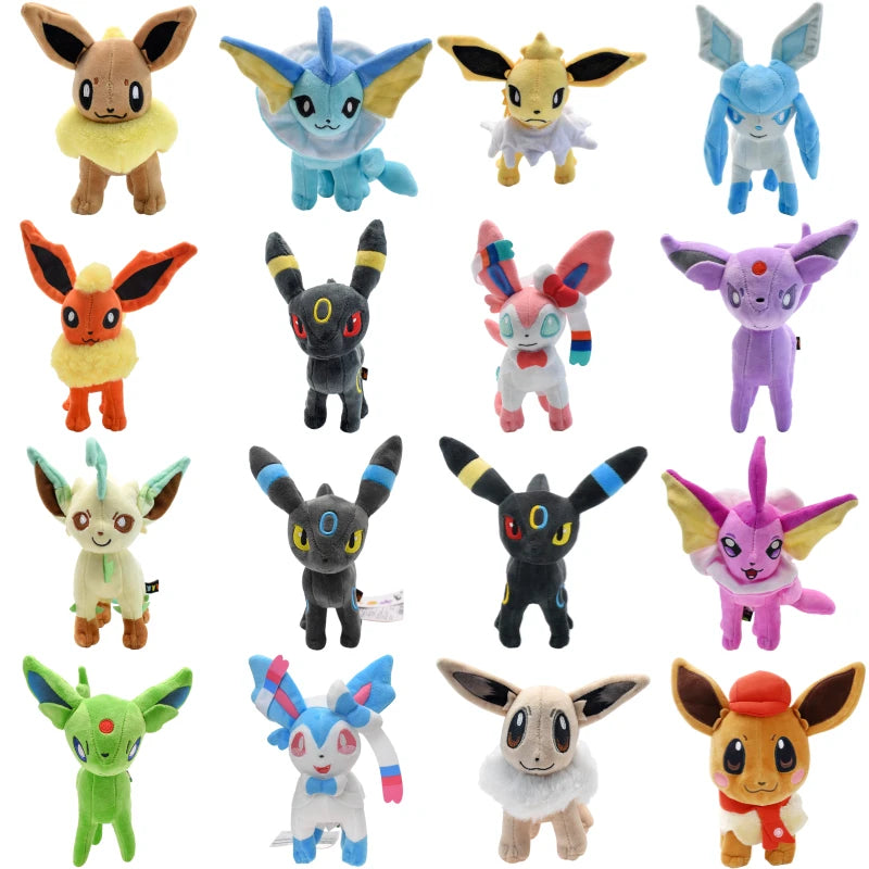 19 Styles Pokemon Plush Toys Eevee Vaporeon Leafeon Umbreon Sylveon Espeon Glaceon Flareon Jolteon Stuffed Animal Peluche Dolls