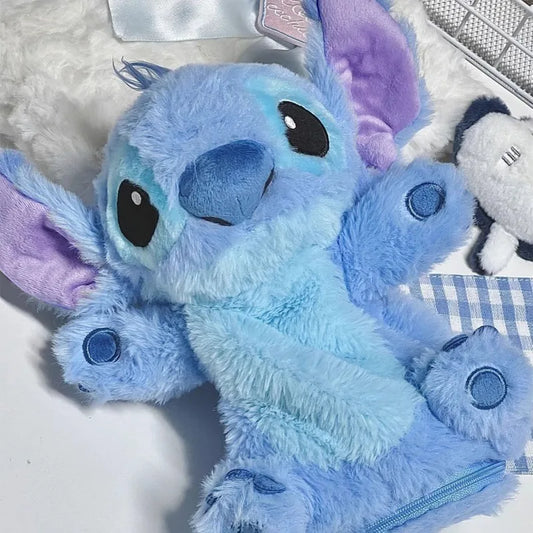 Disney Lilo and Stitch Animation Peripheral Stitch Girly Heart Plush Toy Creative Learning Stationery Bag Student Holiday Gift