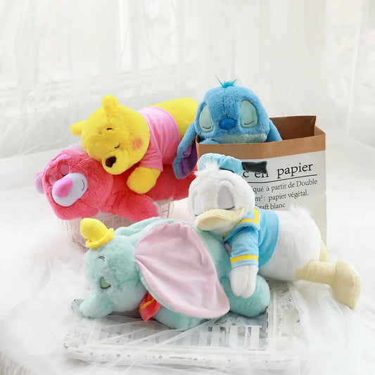 Cute Dumbo Donald Duck Stitch Plush Toy Lovely Anime Doll Cuddly Stuffed Animal Kawaii Sleeping Pooh Bear Xmas Gift Girl