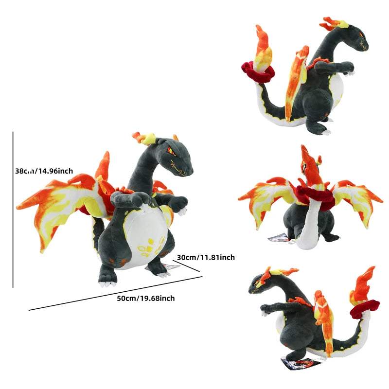 Pokemon Charizard X Y Soft Plush Toys Anime Rayquaza Fuse Gigantamax Charizard Cool Stuffed Animals Peluche Dolls Birthdays Gift