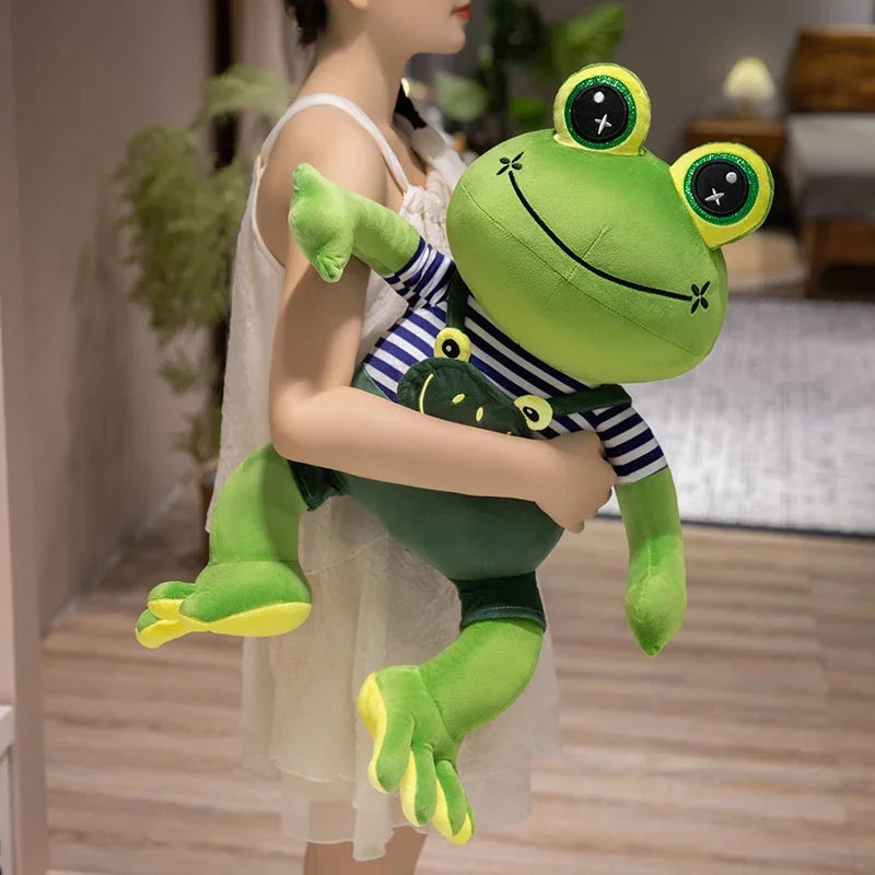 Cute Stuffed Frog Plush Toy Soft Animal Big Eyes Frogs Anime Doll Baby Hug Pillow Children Kawaii Christmas Birthday Gifts