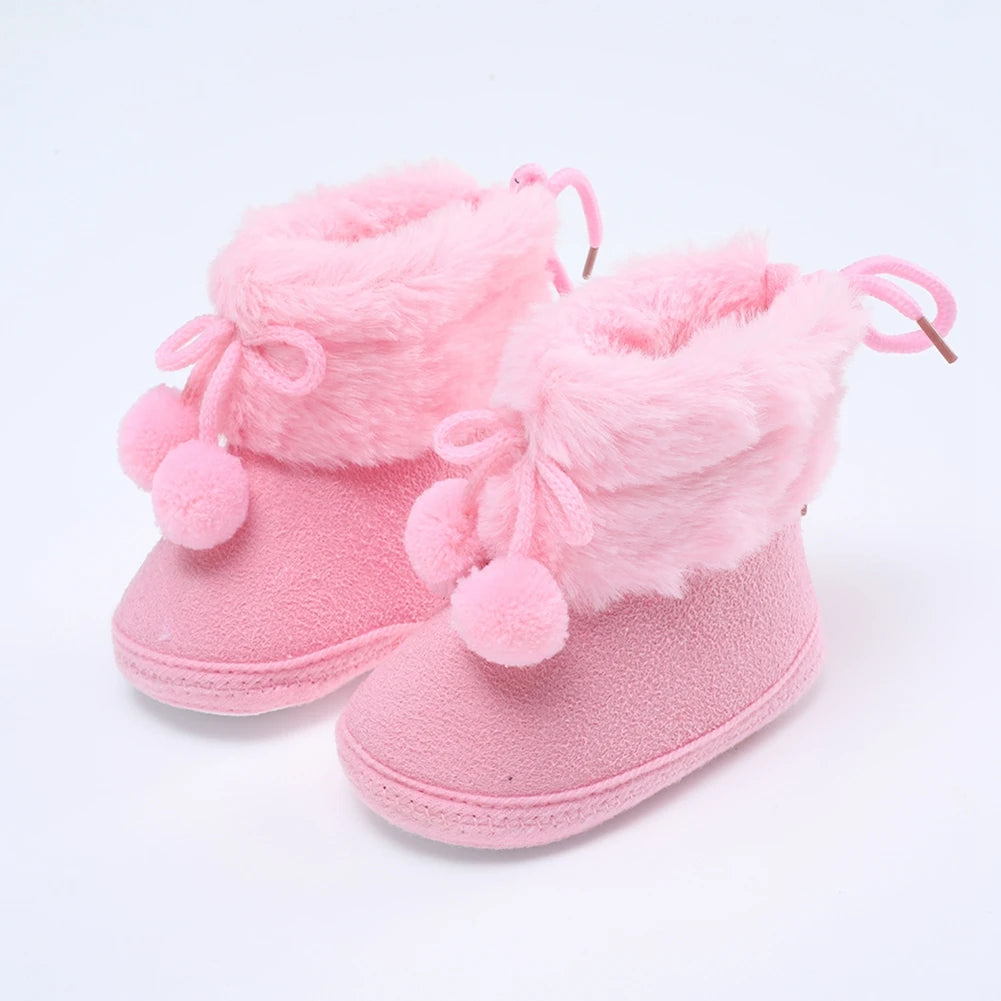 Winter Snow Baby Boots Newborn Warm Booties Soft Sole First Walkers Shoes for Baby Girls Boys Infant Shoes Toddler 0-18Months