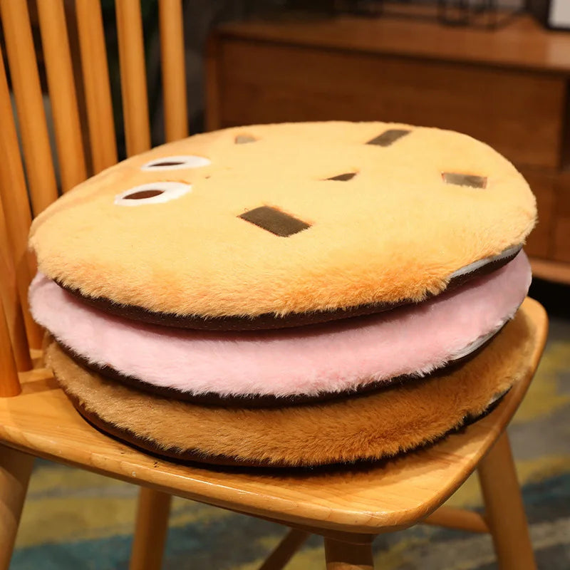 1pc Creative Lifelike Cookie Pillow Living Room Sofa Funny Cushion Lovely Biscuit Shape Plush Bedroom Bed Waist Toy For Children