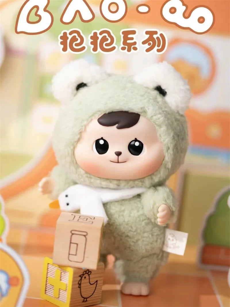 Bao-ao Vinyl Doll Plush Action Figure Cuddle Bear Rabbit Figure Joint Movable Anime Figure Packbag Pendant Collect Model Toys