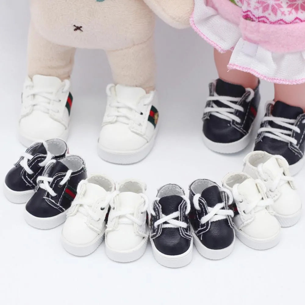 Hand-made For 17cm Labubu Shoes outfit Multiple Styles DIY Leather Shoes Dolls Accessories