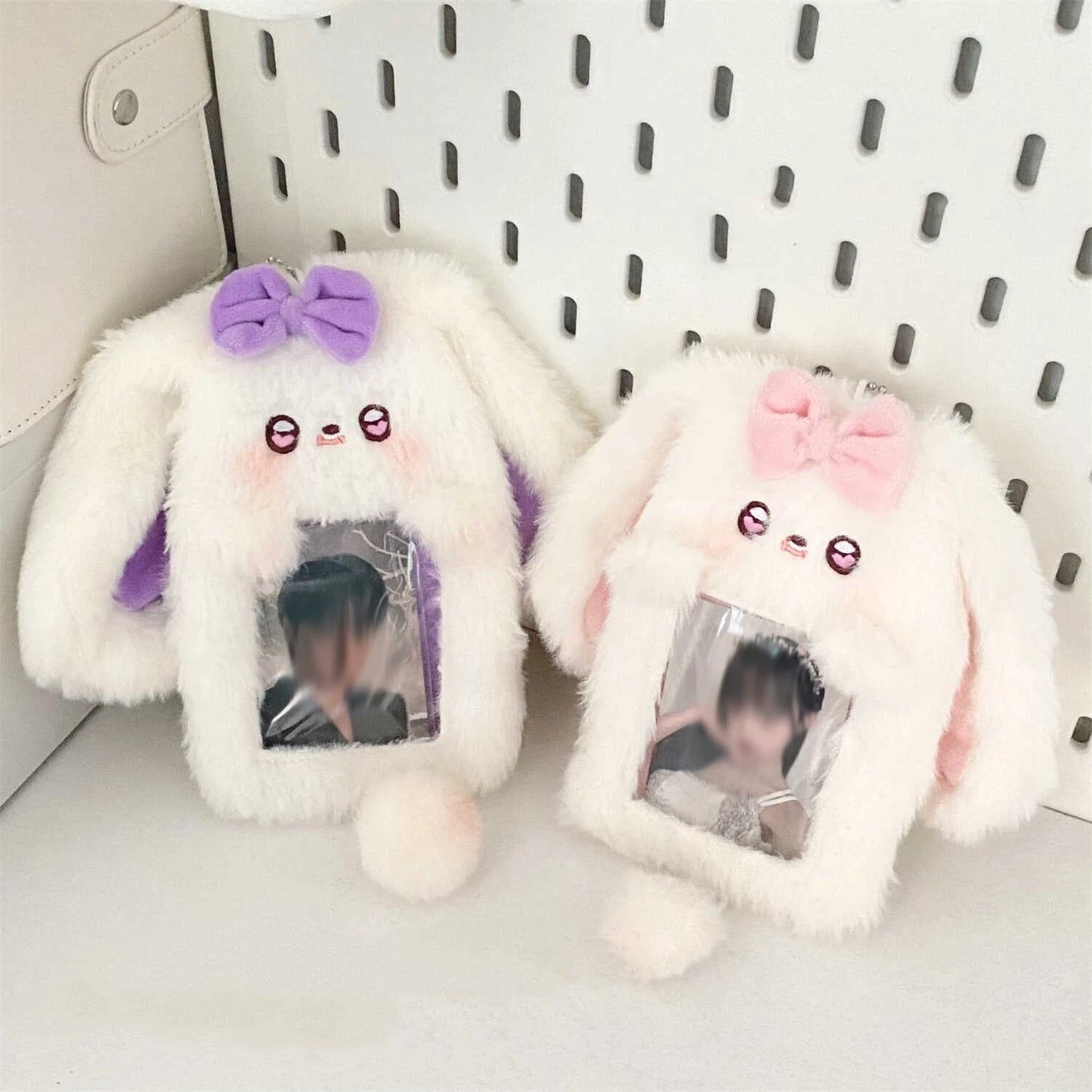 1pcs Plush Photocard Holder Cute Cartoon Photo Card Holder ID Credit Band Card Protector