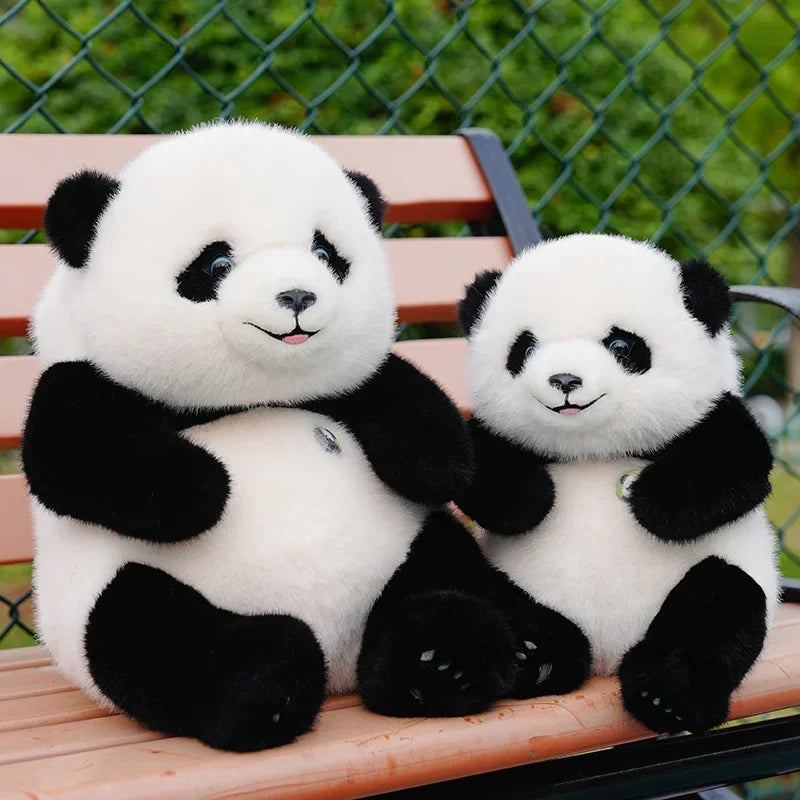 25~50cm Giant Panda Plush Toys Soft Pillow Cartoon Animal Bear Stuffed Baby Doll Classic Kids Birthday Christmas Gifts