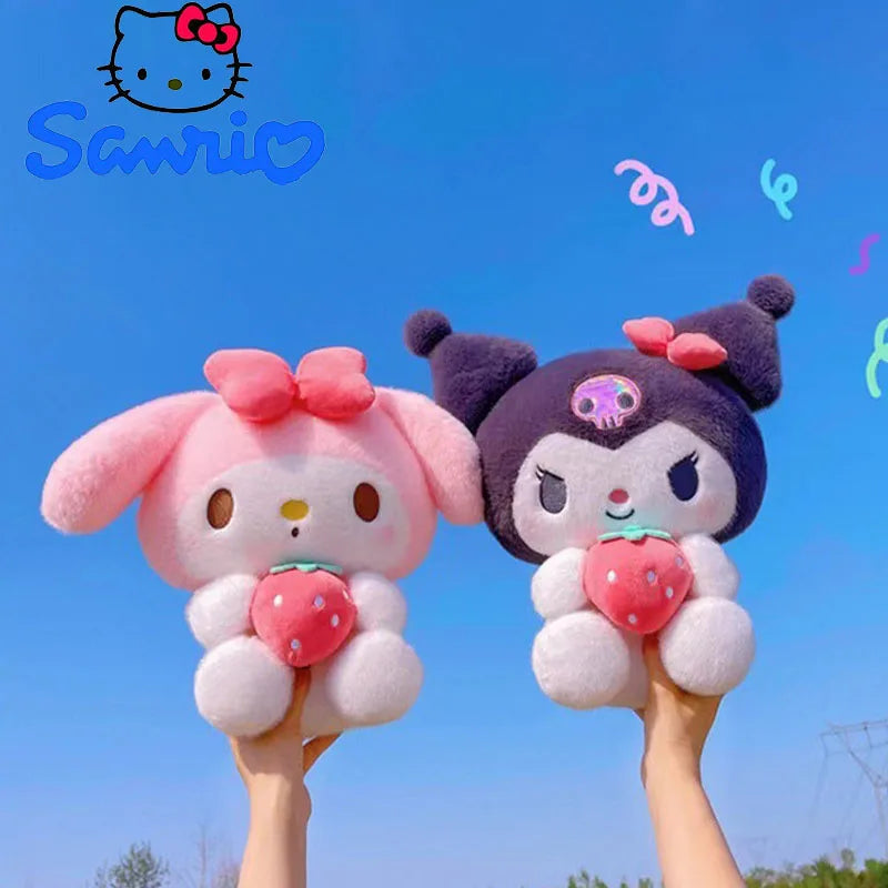 26Cm Plushies Sanrio Kuromi My Melody Plush Dolls Toys Cute Strawberry Stuffed Animals Plush Toy Pillow Bedroom Decoration Gift