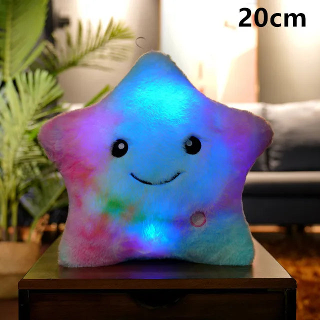 1pc 40CM Luminous Star Pillow Led Light Pillow Plush Pillow Hot Sale Toys Colorful Stars Kids Toys Birthday Gifts For Kids