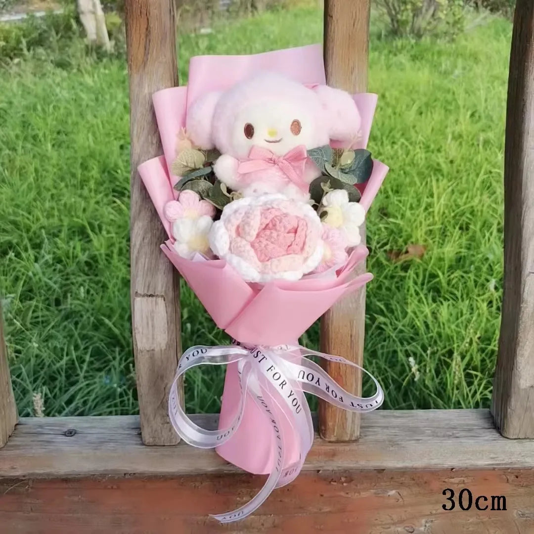 Kuromi My Melody Cinnamoroll Hello Kitty Sanrio Anime Doll Toy Cartoon Plush Bouquet Woman Valentine's Day Girls Christmas Gifts