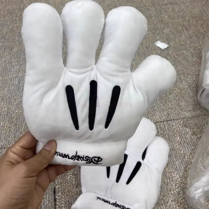 Hot Disney Mickey Mouse Plush Gloves Big Paw Funny Gloves Cosplay Mickey White Gloves Performance Toy Doll Accessories Toy Gift