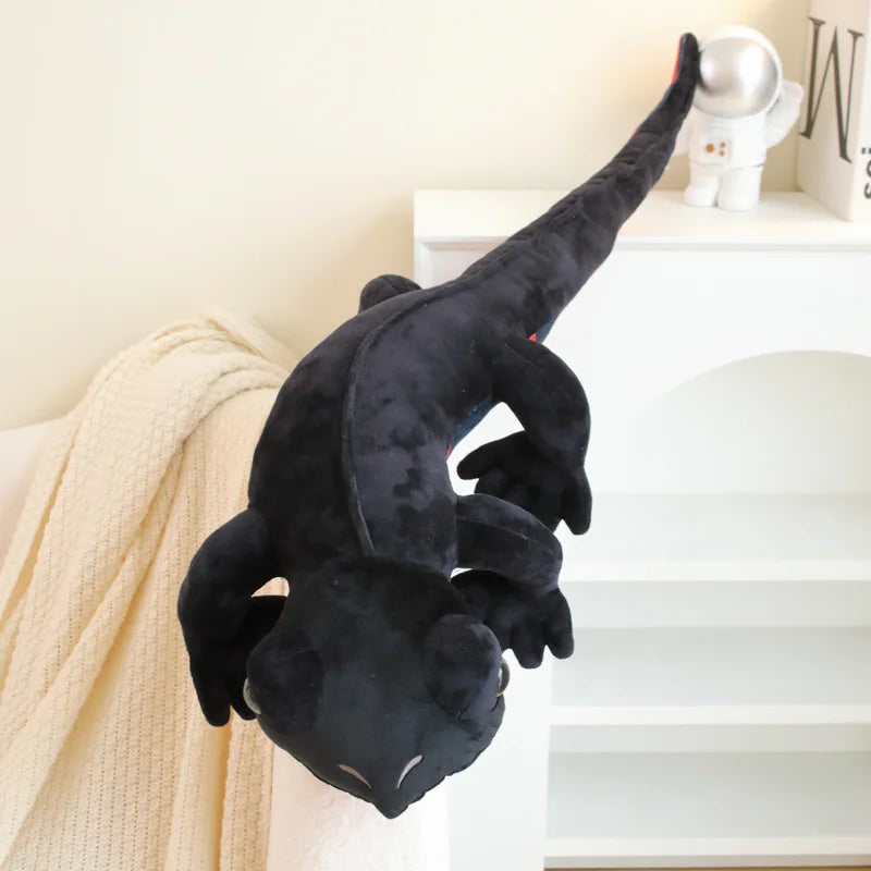 1pc Simulation Lizard Plush Toy Cartoon Black Lizard Reptilia Stuffed Doll Chamaeleons Animal Pillow Home Sofa Decor