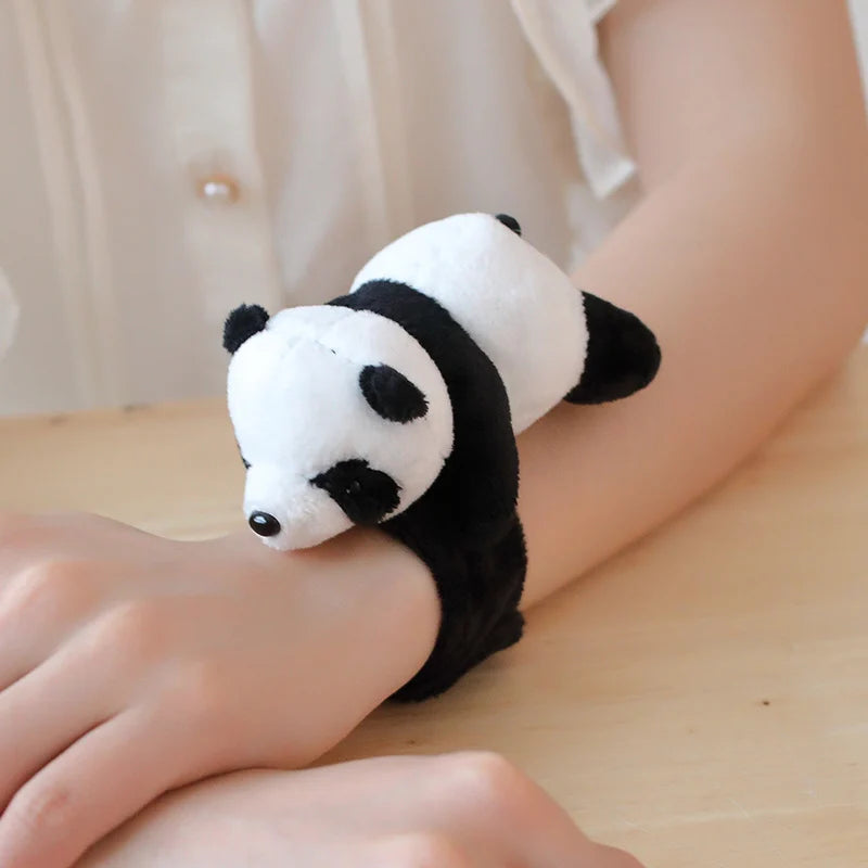 1pc Kawaii Animal Slap Snap Wrap Wristband Bracelet Panda Plush Hand Ring Wristband For Kids Toys Birthday Elegant Present