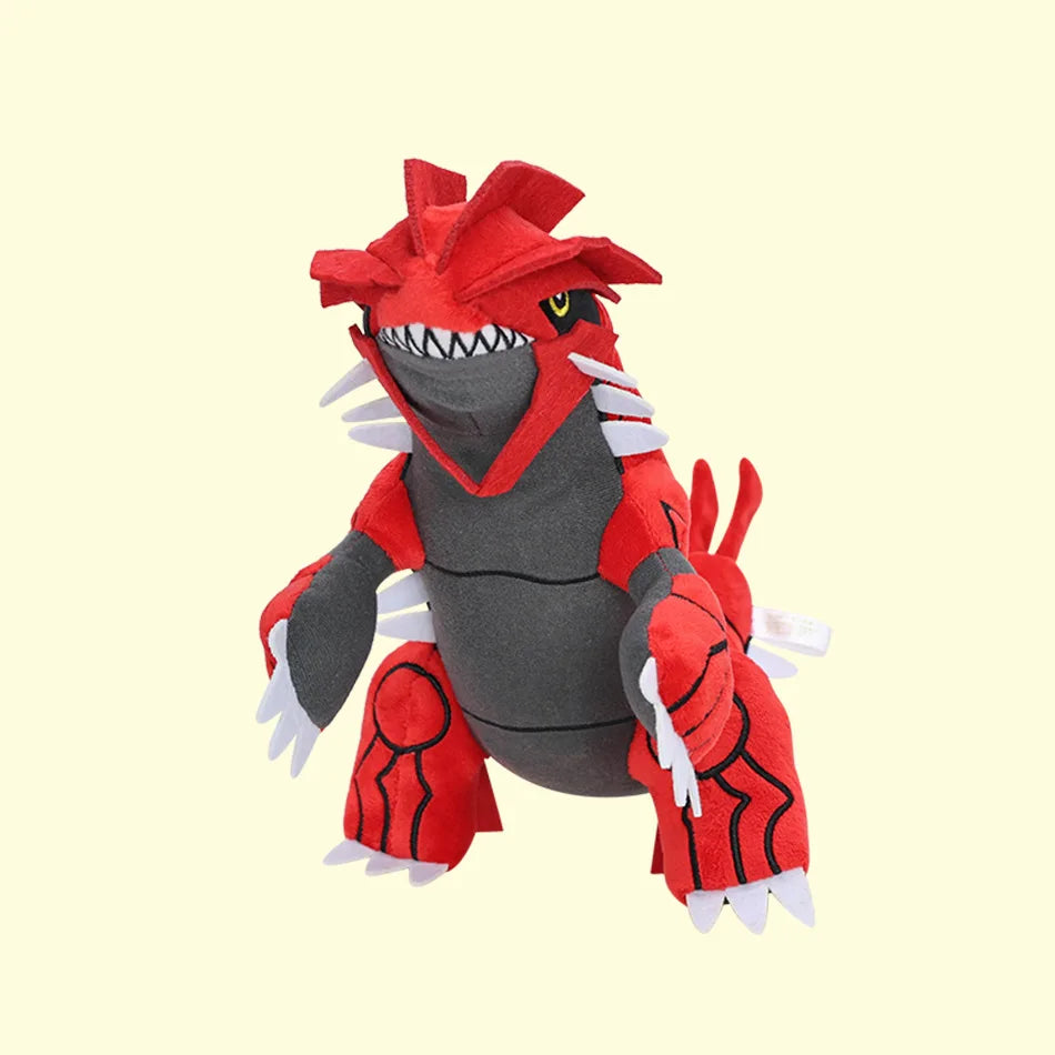 Pokemon Groudon Plush Doll Cartoon Japan Anime Red Elf Plush Toys Soft Stuffed Kawaii Dinosaur Doll Birthday Gift For Kids