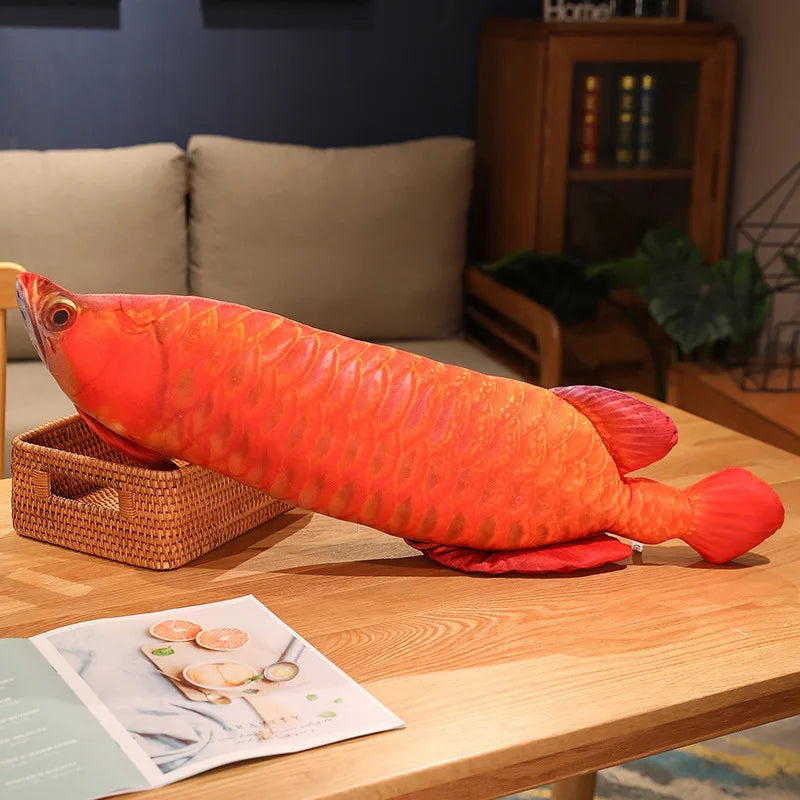 30-100cm Simulation Funny Fish Plush Toys Stuffed Soft Animal Carp Plush Pillow Creative Sleep Cushion for Kids Girls Xmas Gift