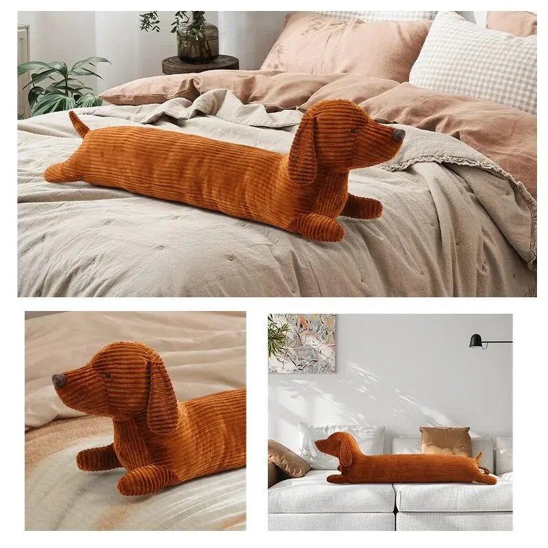 Dachshund Dog Plush Hug Pillow Soft Durable Stuffed Throw Cushion Animals Pillow for Sofa Home Decoration Gifts for Kids(47in)